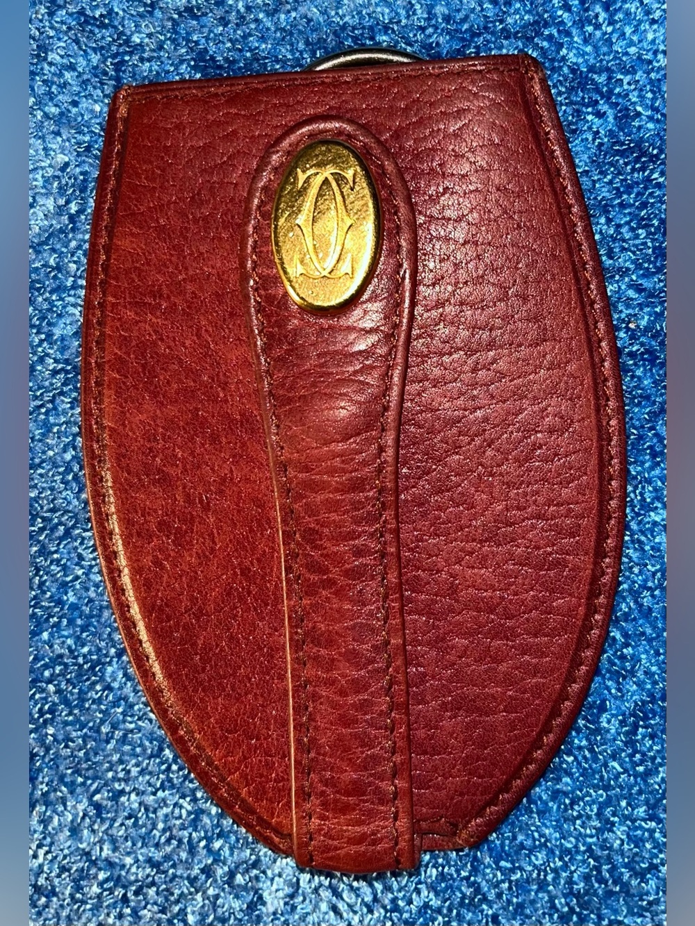 Cartier Must de Cartier bordeaux leather key case EUC